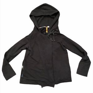 Anthropologie Black Cape Wrap Hoodie Jacket